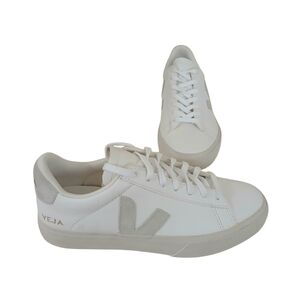 NEW VEJA Campo Sneakers In White Neutral Suede Women's 7 Low Top Cushioned